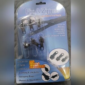 Black Zipper Repair Kit - 6 Pack